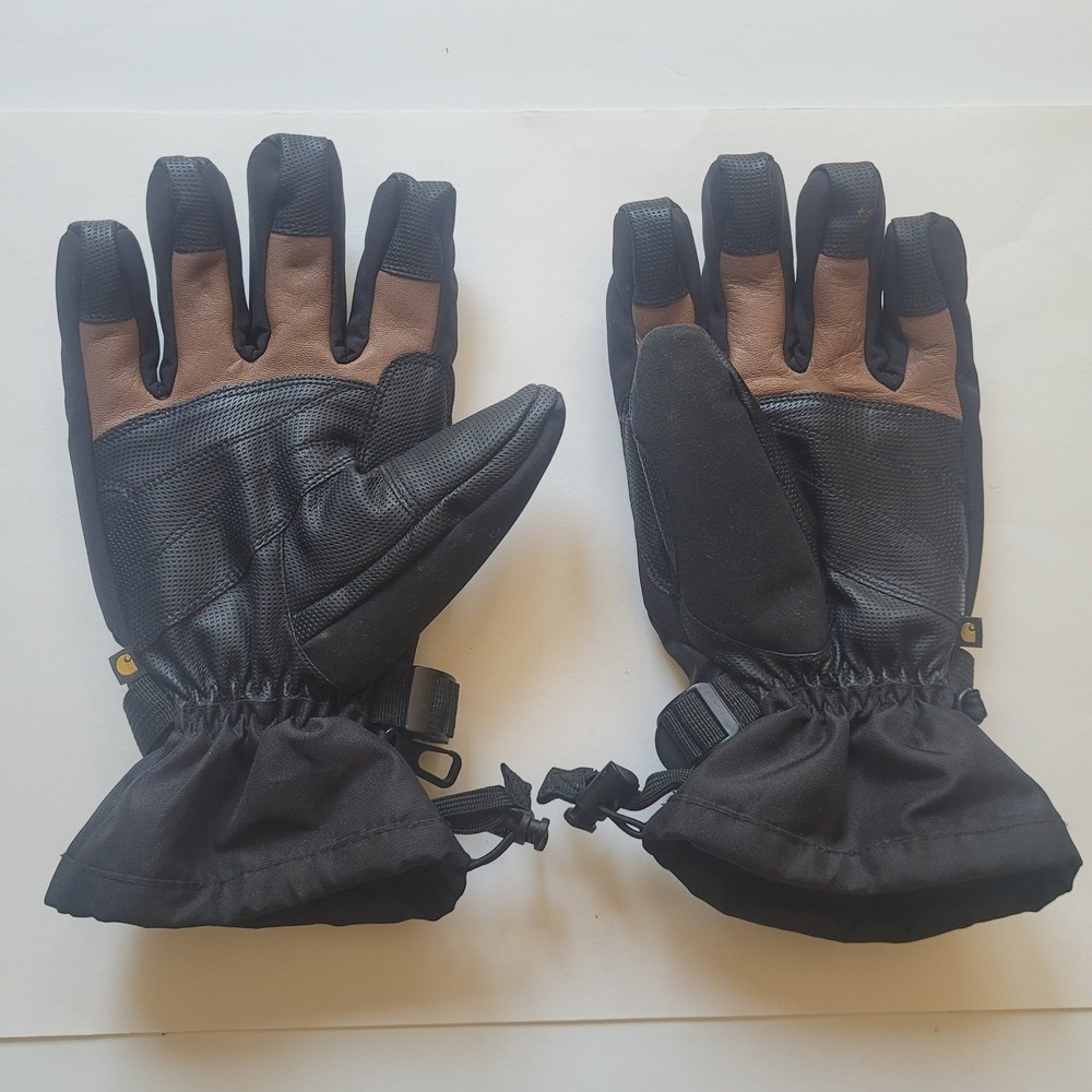 Carhartt Mens Black Storm Defender Insulated Gauntlet Gloves XL - Picture 4 of 7